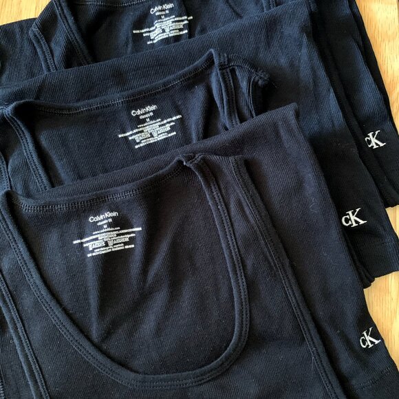 Calvin Klein Black Undershirts/Tank Tops (3) - Picture 1 of 4